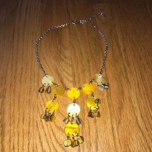 4/$25 Yellow Gold Circle Dangly Necklace Fancy